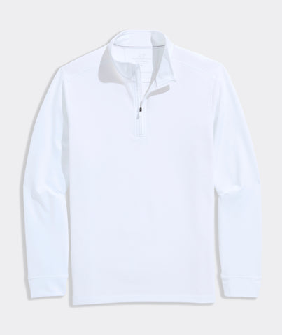 Vineyard Vines Performance Clubhouse 1/4 Zip - White Cap