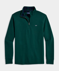 Vineyard Vines Plaid Saltwater 1/4 Zip - Charleston Green