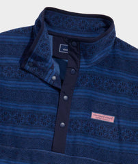 Vineyard Vines Harbor Fleece 1/4 Snap - Moonshine Fairisle