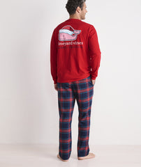Vineyard Vines Flannel Lounge Pant - Blue/Red