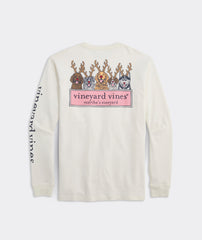 Vineyard Vines Reindeer Pups LS Tee - Marshmallow