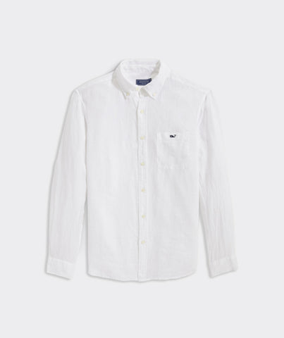 Vineyard Vines Linen Shirt - White Cap