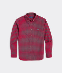 Vineyard Vines Tartan Stretch Poplin Shirt - Red Velvet Plaid