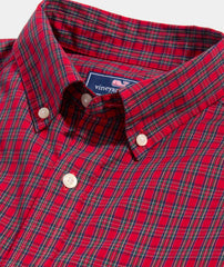 Vineyard Vines Tartan Stretch Poplin Shirt - Red Velvet Plaid