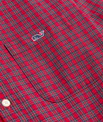 Vineyard Vines Tartan Stretch Poplin Shirt - Red Velvet Plaid