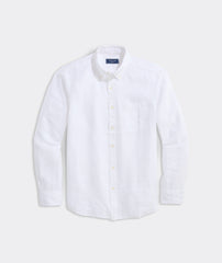 Vineyard Vines Solid Linen Shirt - White Cap