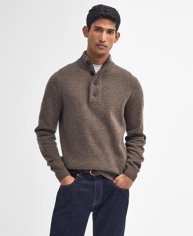 Barbour Essential Patch Half Zip - Dark Stone