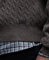 Barbour Ramsden Half Zip Knitted Jumper - Military Marl