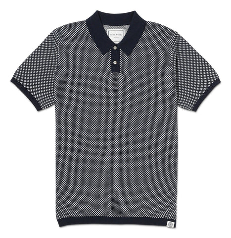 Long Warf Edgartown Seawell Knit Polo - Navy