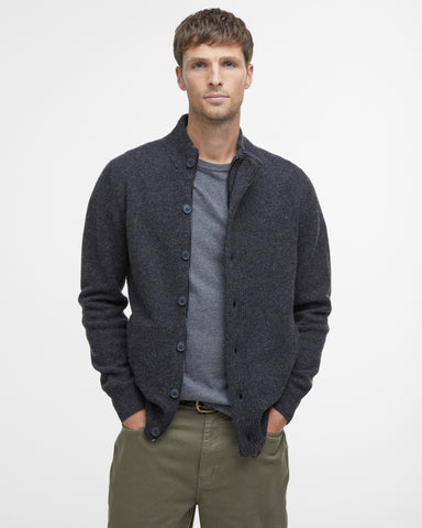 Barbour Essential Patch Zip Through - Charcoal Marl