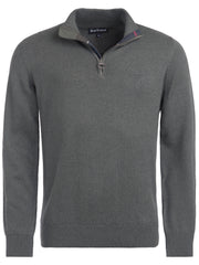 Barbour Cotton Half Zip - Olive Marl