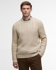 Barbour Lowfen Cable Crew - Stone
