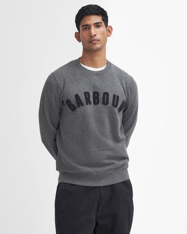 Barbour Prep Logo Crew Neck Sweatshirt - Mid Grey Marl
