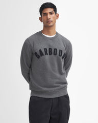 Barbour Prep Logo Crew Neck Sweatshirt - Mid Grey Marl