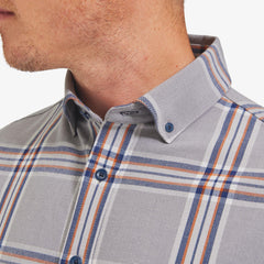 Mizzen + Main City Flannel - Grey Heather Large Plaid