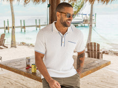 Criquet Bungalow Sweater Polo - White