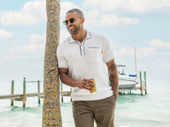 Criquet Bungalow Sweater Polo - White