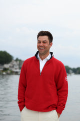 Holebrook Classic Wind Proof 1/4 Zip Sweater - Red