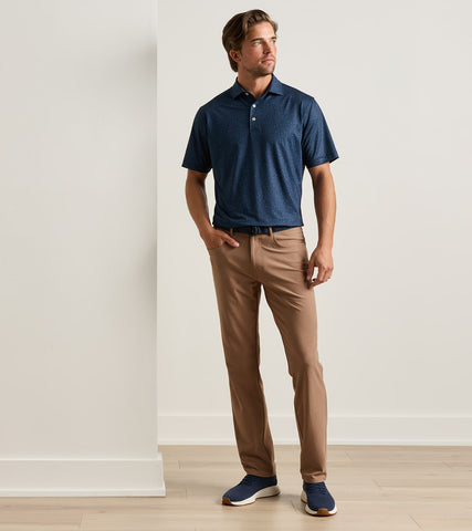 Peter Millar Brevard Performance Flannel Five Pocket Pant - Dark Amber