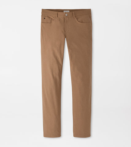 Peter Millar Brevard Performance Flannel Five Pocket Pant - Dark Amber