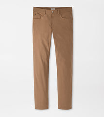 Peter Millar Brevard Performance Flannel Five Pocket Pant - Dark Amber