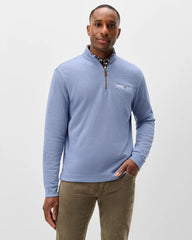Johnnie-O Flame Stitch Zip - Cloudburst