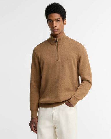 Barbour Cotton Half Zip - Sandstone