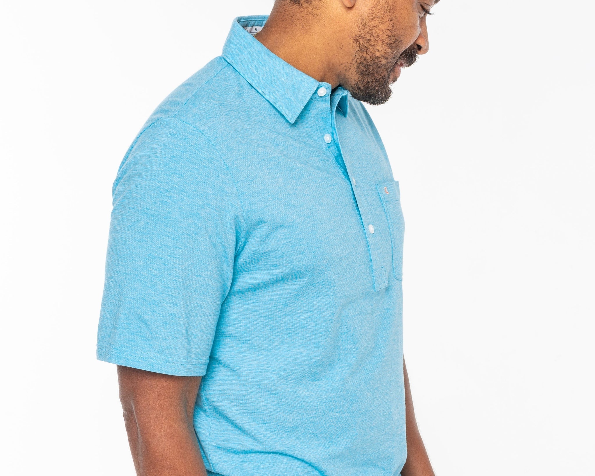 Criquet Top Shelf Players Shirt - Teal Microstripe