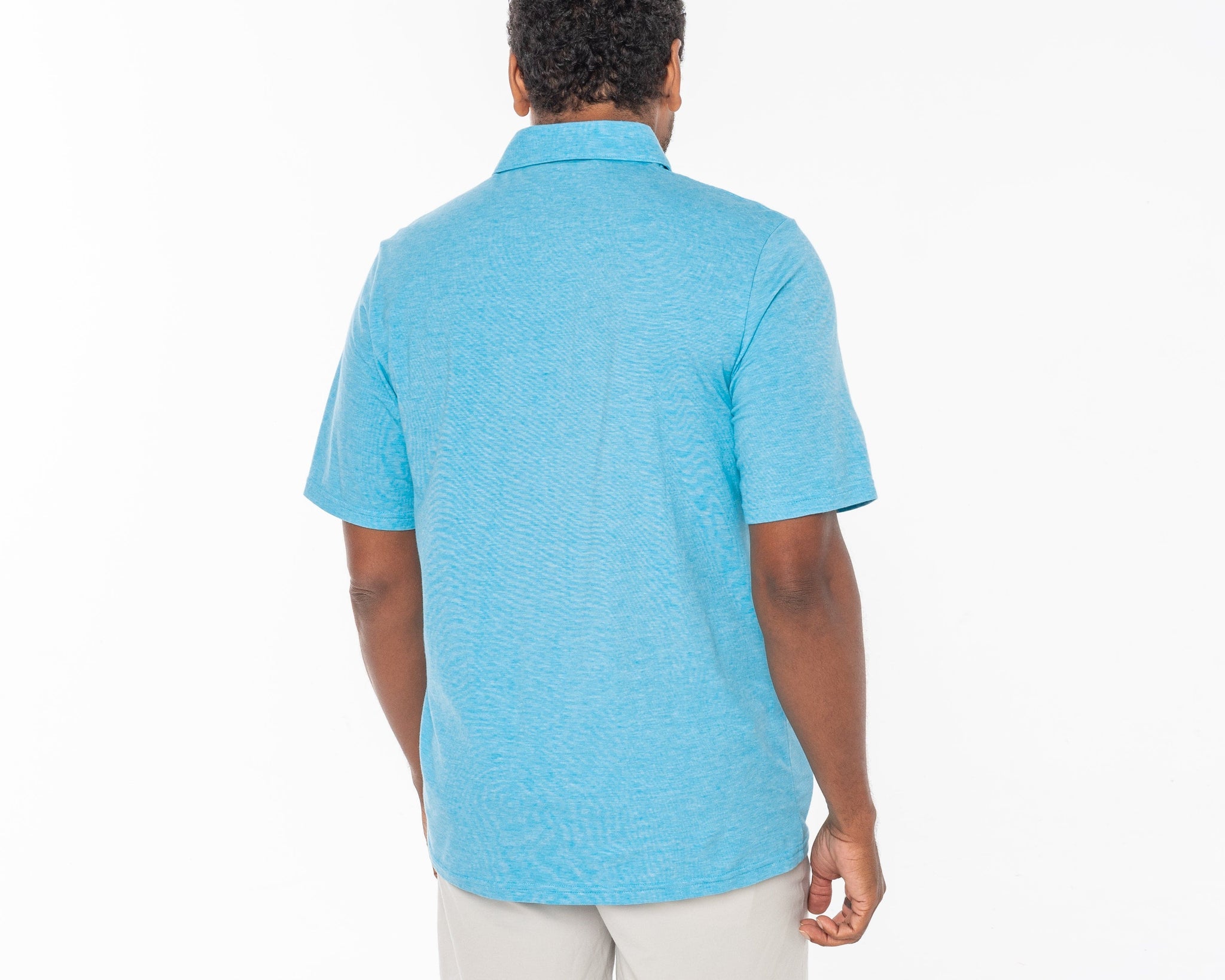 Criquet Top Shelf Players Shirt - Teal Microstripe