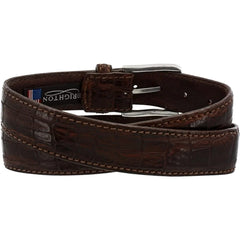 Brighton Escape Croc Belt - Dark Brown