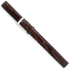 Brighton Escape Croc Belt - Dark Brown