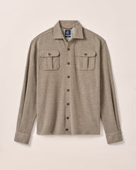 Johnnie-O Carl Stretch Knit Flannel Lodge Shirt - Havana