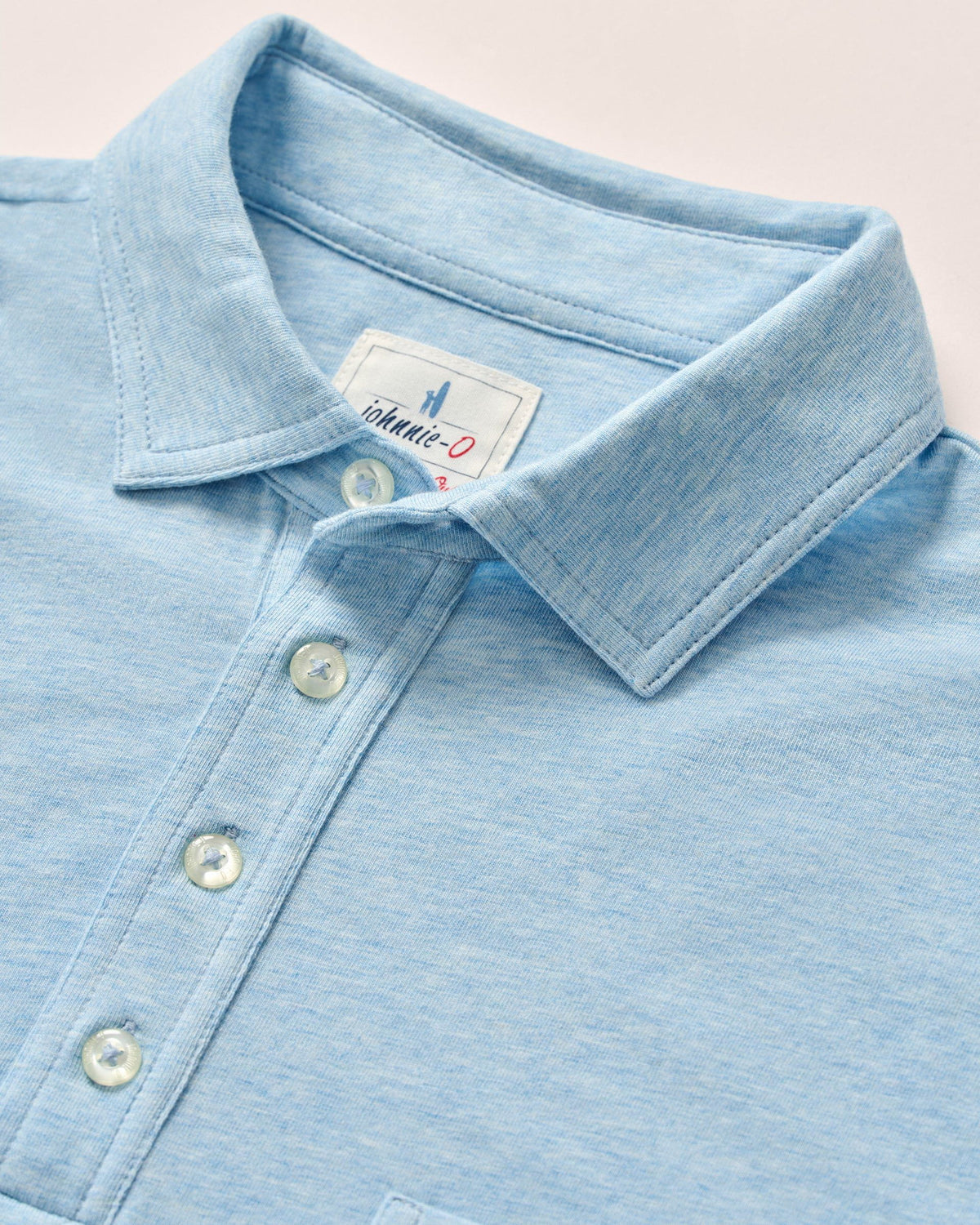 Johnnie-O Original 4 Button Polo - Heather Cloud Blue