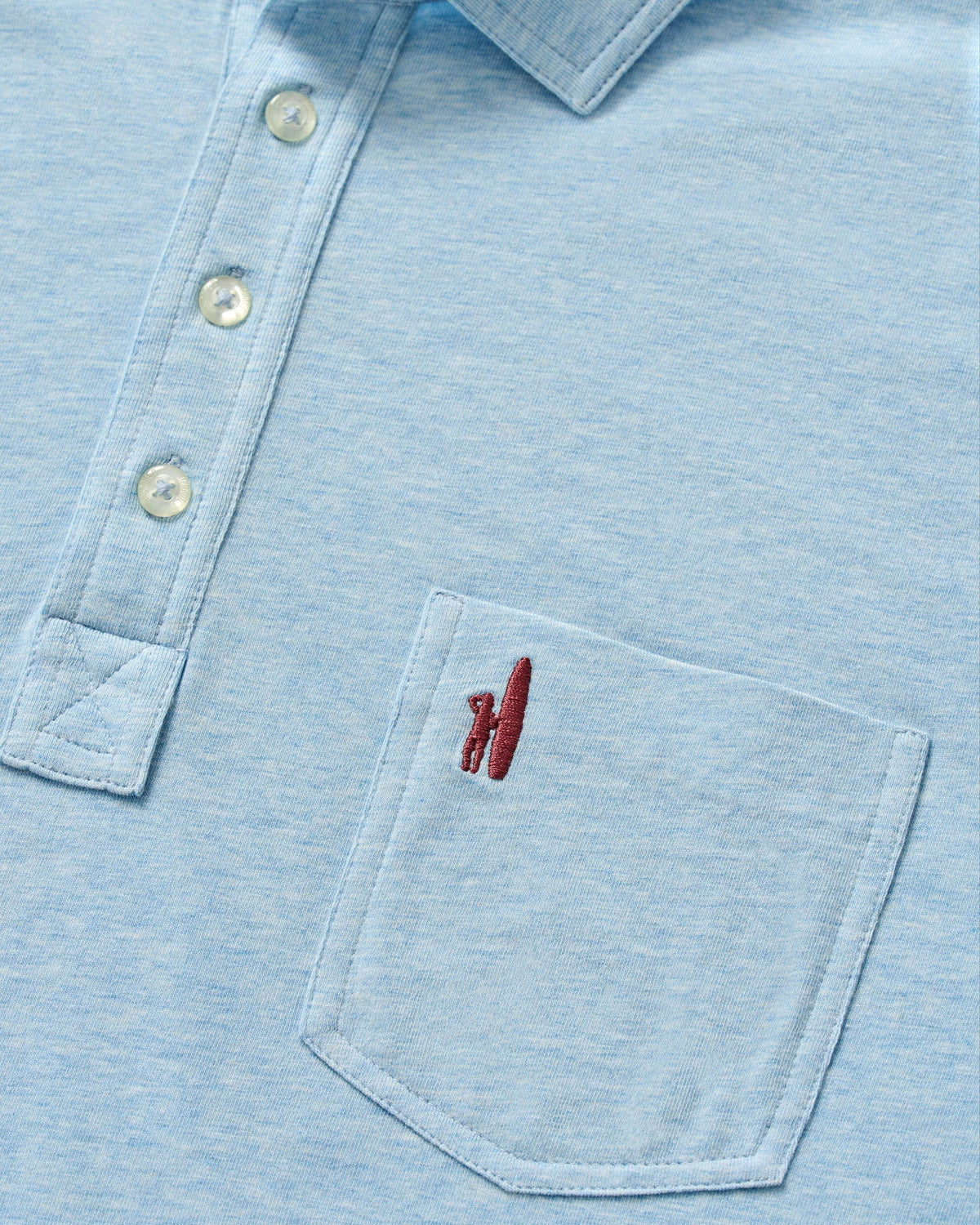 Johnnie-O Original 4 Button Polo - Heather Cloud Blue