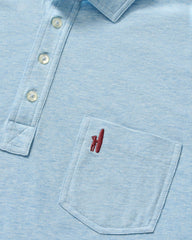 Johnnie-O Original 4 Button Polo - Heather Cloud Blue