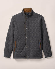 Johnnie-O Juno Quilted Snap Jacket - Dark Grey