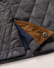 Johnnie-O Juno Quilted Snap Jacket - Dark Grey