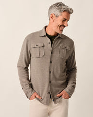 Johnnie-O Carl Stretch Knit Flannel Lodge Shirt - Havana