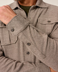 Johnnie-O Carl Stretch Knit Flannel Lodge Shirt - Havana