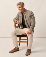 Johnnie-O Carl Stretch Knit Flannel Lodge Shirt - Havana