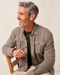 Johnnie-O Carl Stretch Knit Flannel Lodge Shirt - Havana