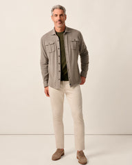 Johnnie-O Carl Stretch Knit Flannel Lodge Shirt - Havana