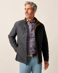 Johnnie-O Juno Quilted Snap Jacket - Dark Grey