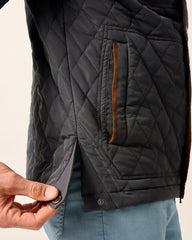 Johnnie-O Juno Quilted Snap Jacket - Dark Grey