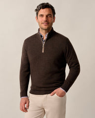 Johnnie-O Raynor Merino 1/4 Zip - Cocoa