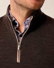 Johnnie-O Raynor Merino 1/4 Zip - Cocoa