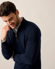 Johnnie-O Raynor Merino 1/4 Zip - Navy