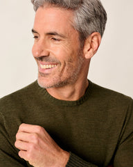 Johnnie-O Ronald Merino Wool Crewneck Sweater - Forged
