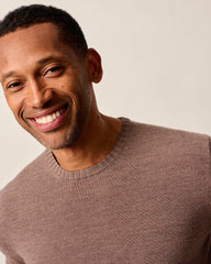 Johnnie-O Ronald Merino Wool Crewneck Sweater - Havana