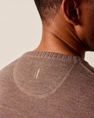 Johnnie-O Ronald Merino Wool Crewneck Sweater - Havana